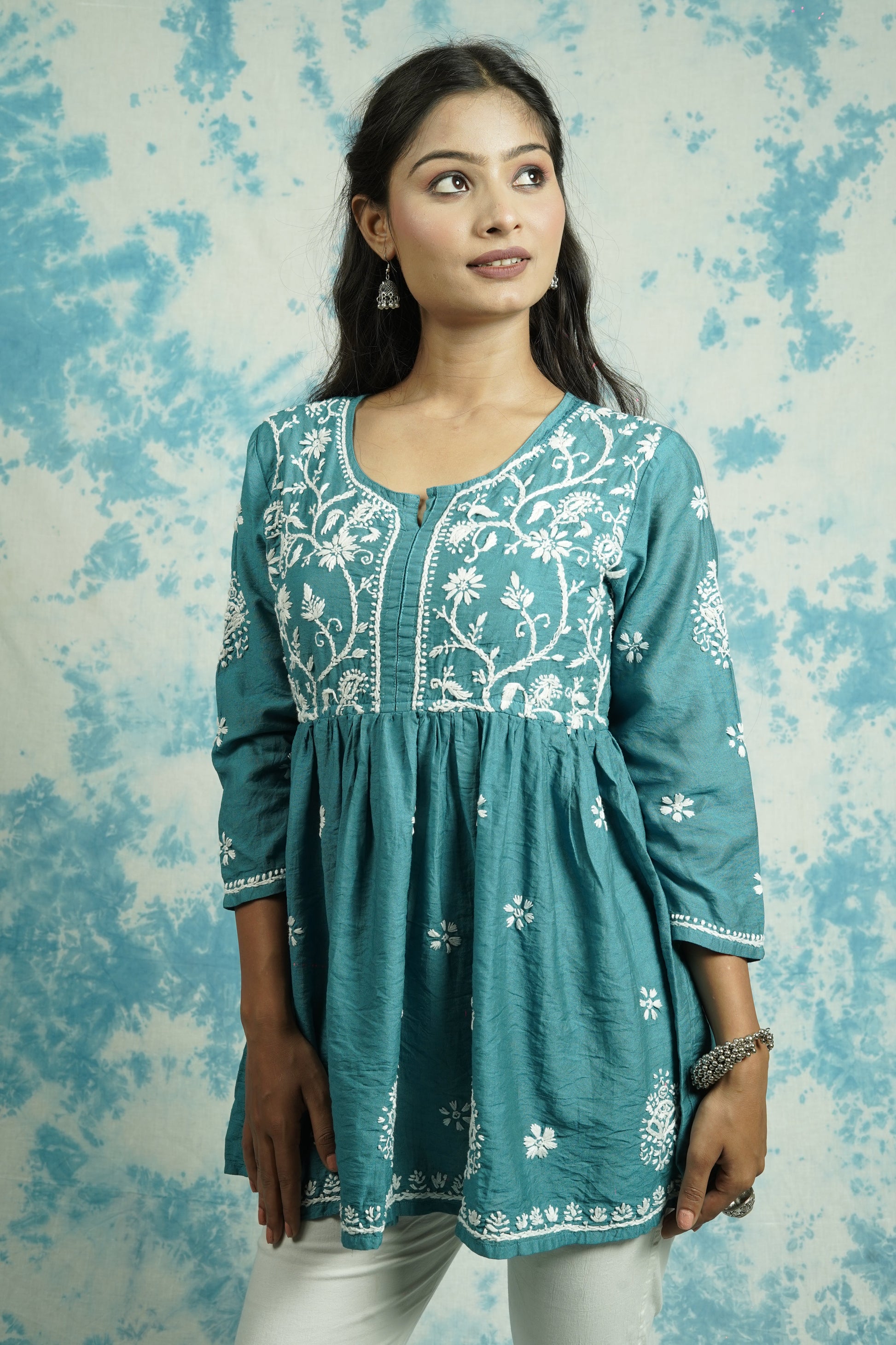 Chanderi Teal