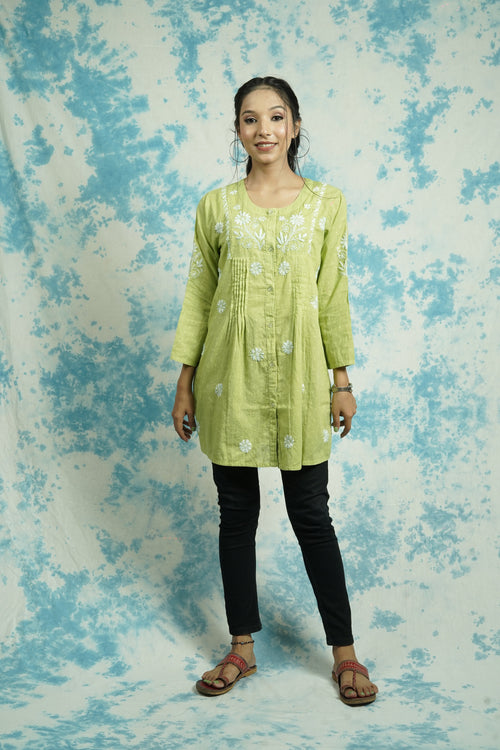 Dobby Cotton Chikankari Shirt