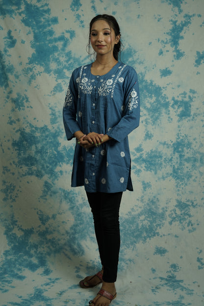 Dobby Cotton Chikankari Shirt