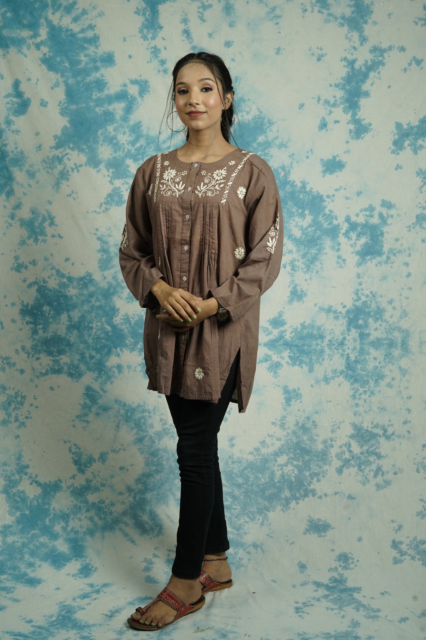 Dobby Cotton Chikankari Shirt