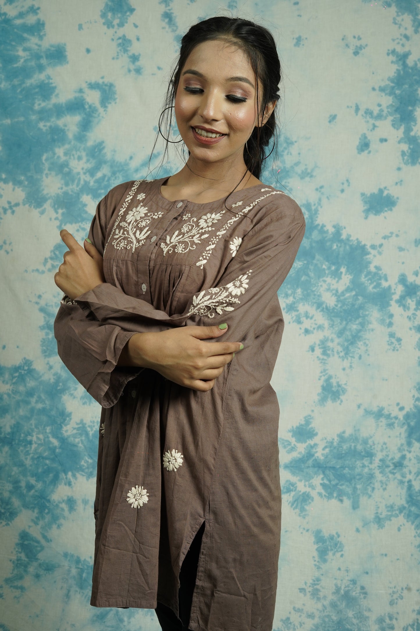 Dobby Cotton Chikankari Shirt