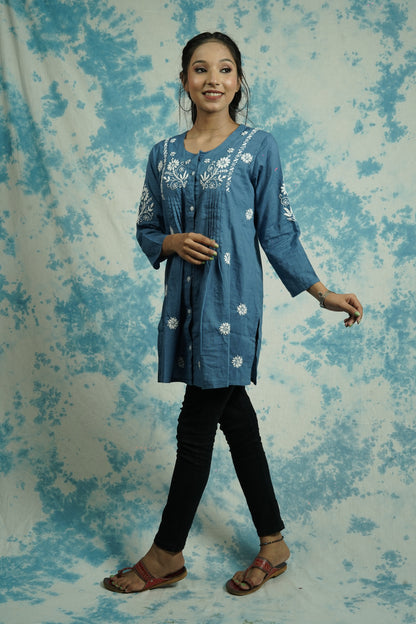 Dobby Cotton Chikankari Shirt