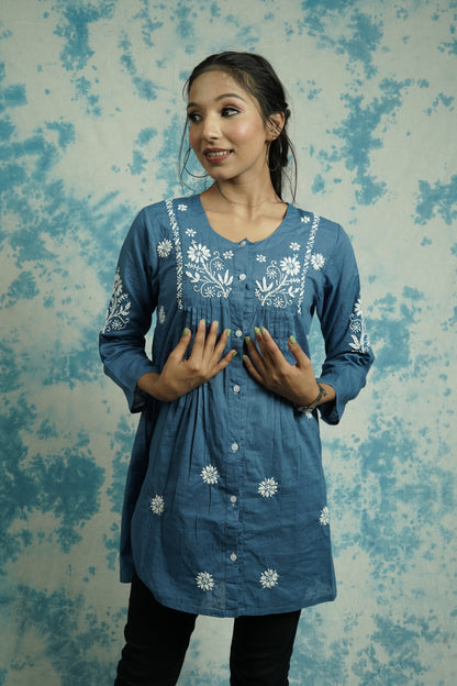 Dobby Cotton Chikankari Shirt